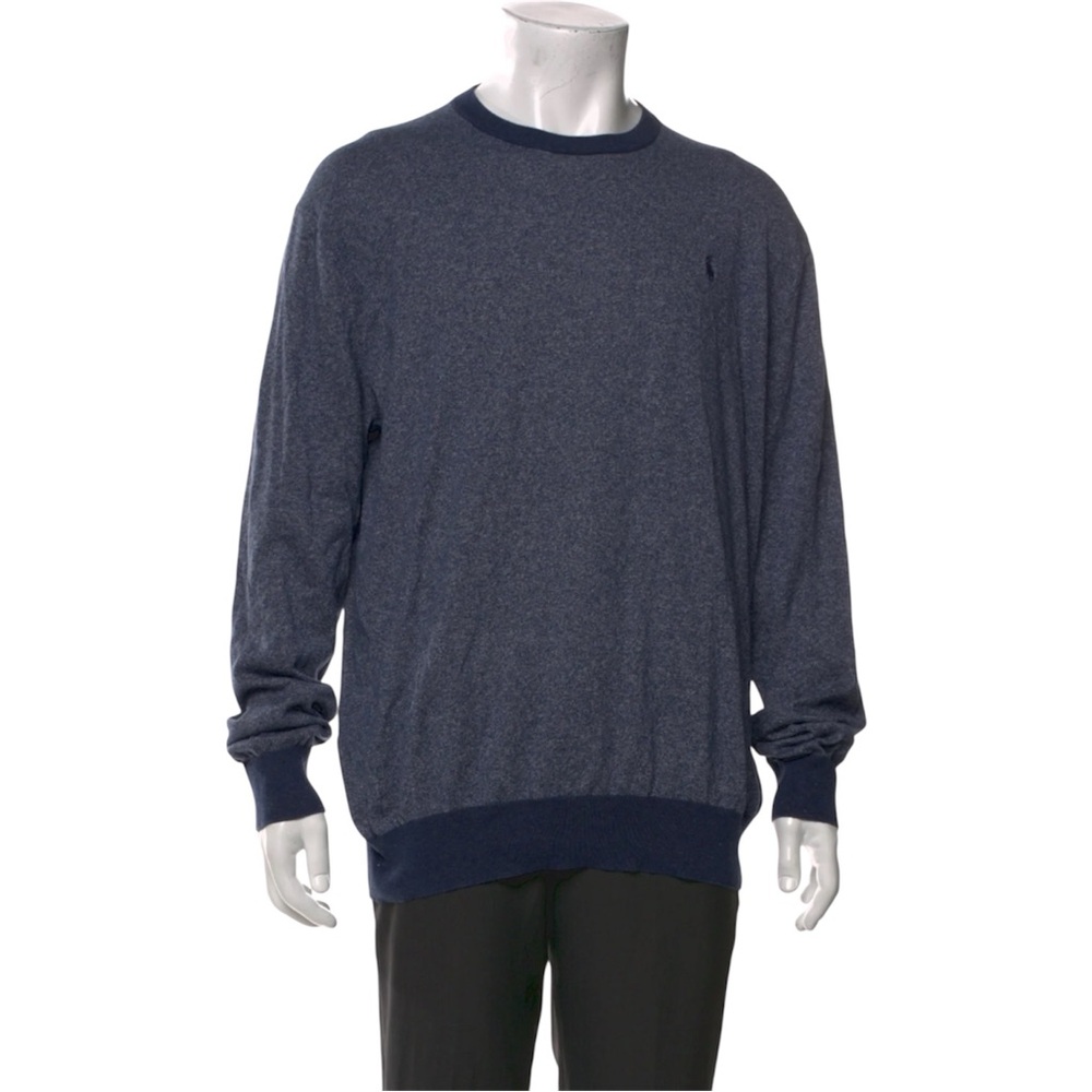 POLO Ralph Lauren Heathered Navy Crewneck Sweater